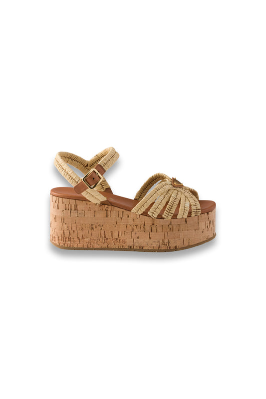 Crochet platform sandals