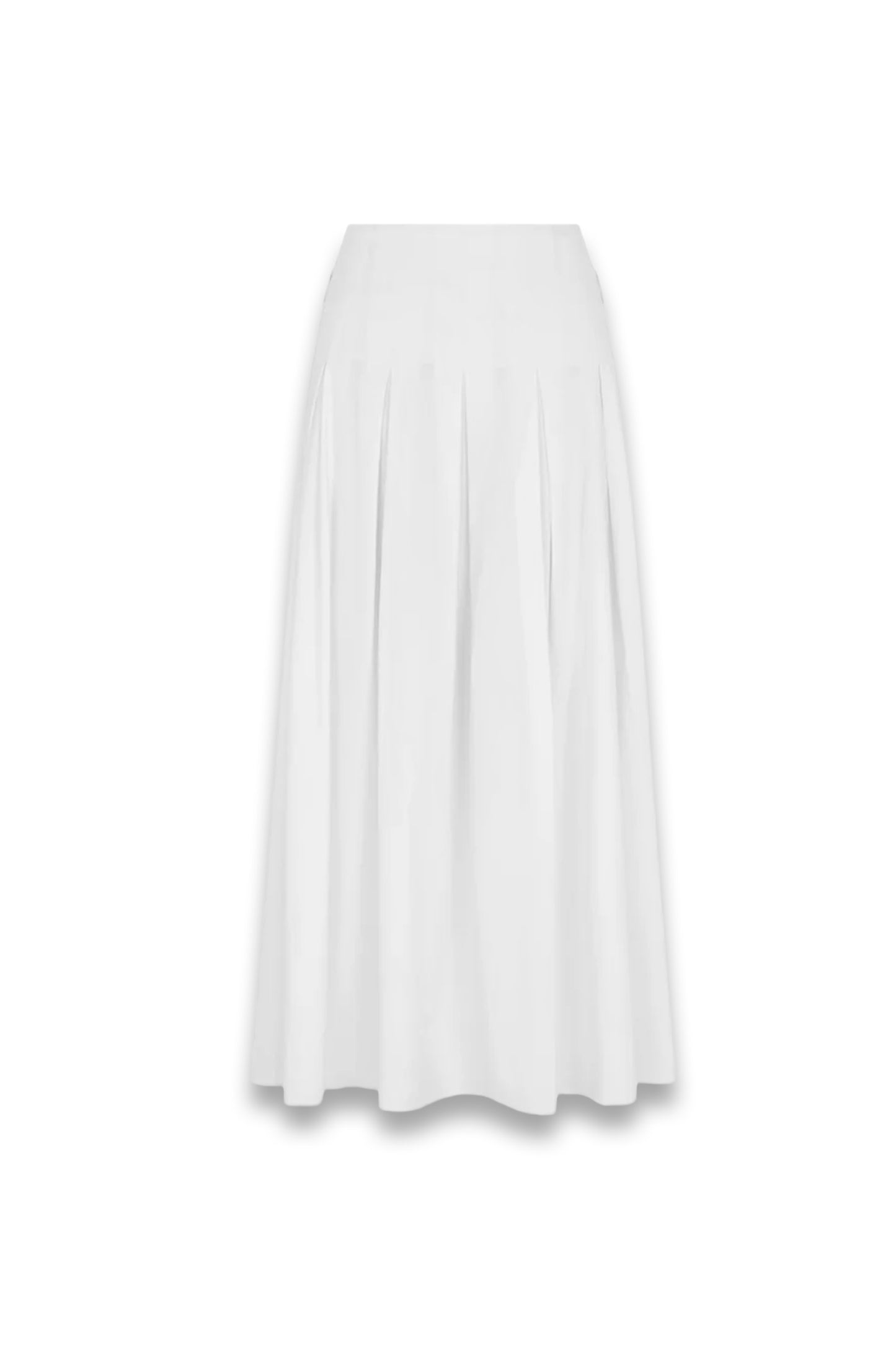 Julie Pleated Cotton Midi Skirt
