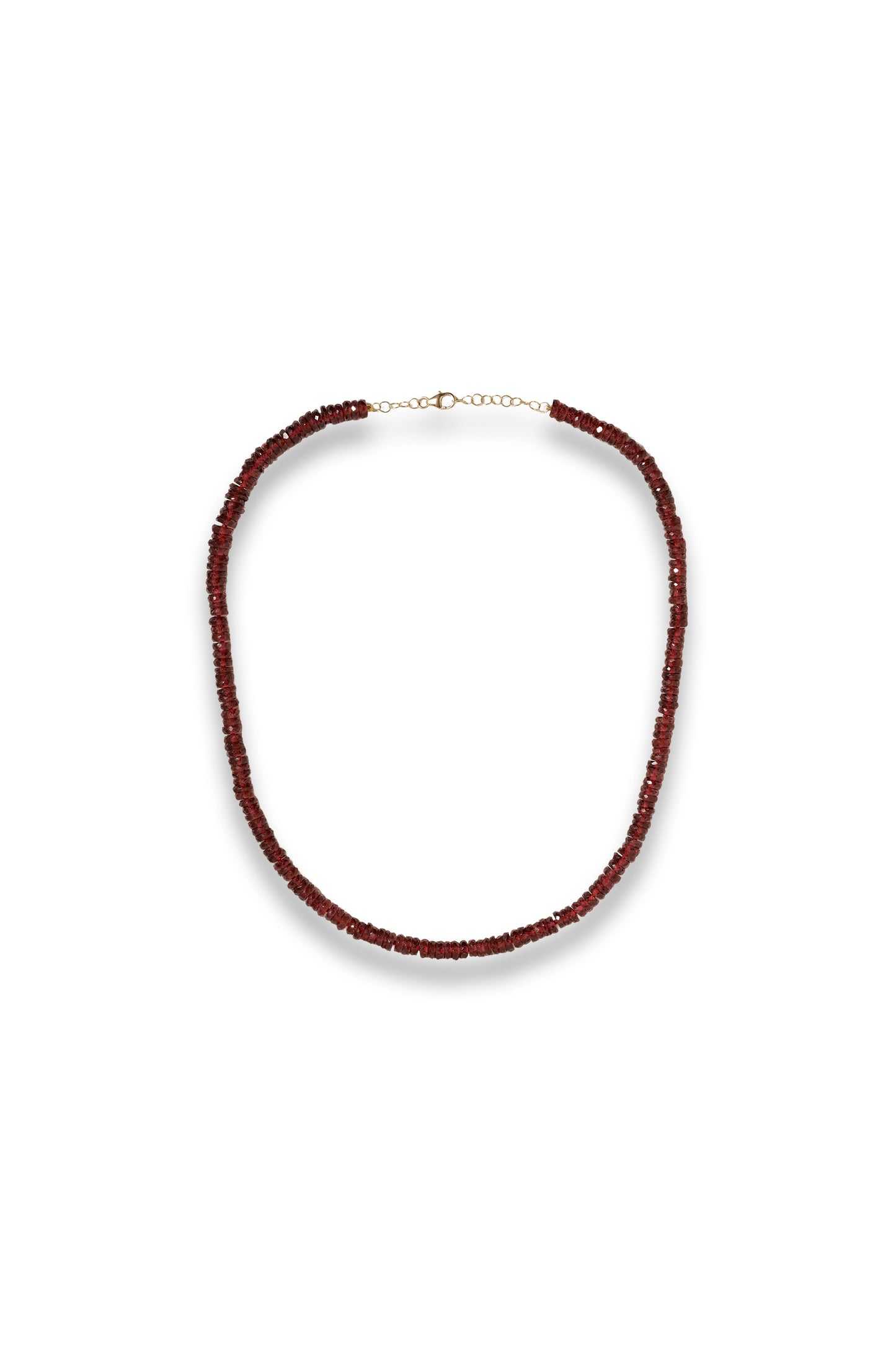 Gold garnet necklace