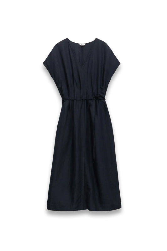Remy Pleated Linen-blend Midi Dress