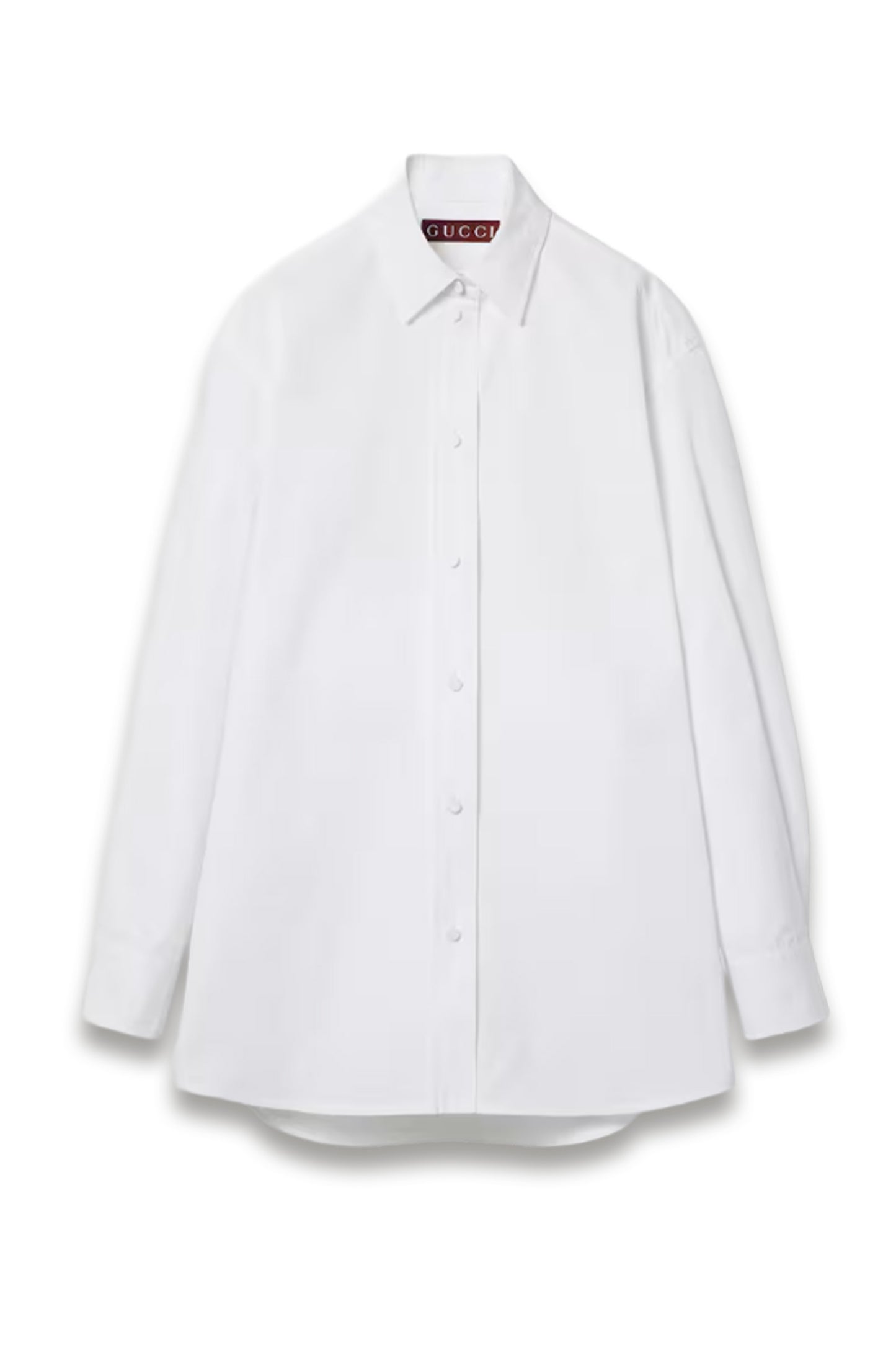 Cotton Poplin Shirt With Ribbon Tie