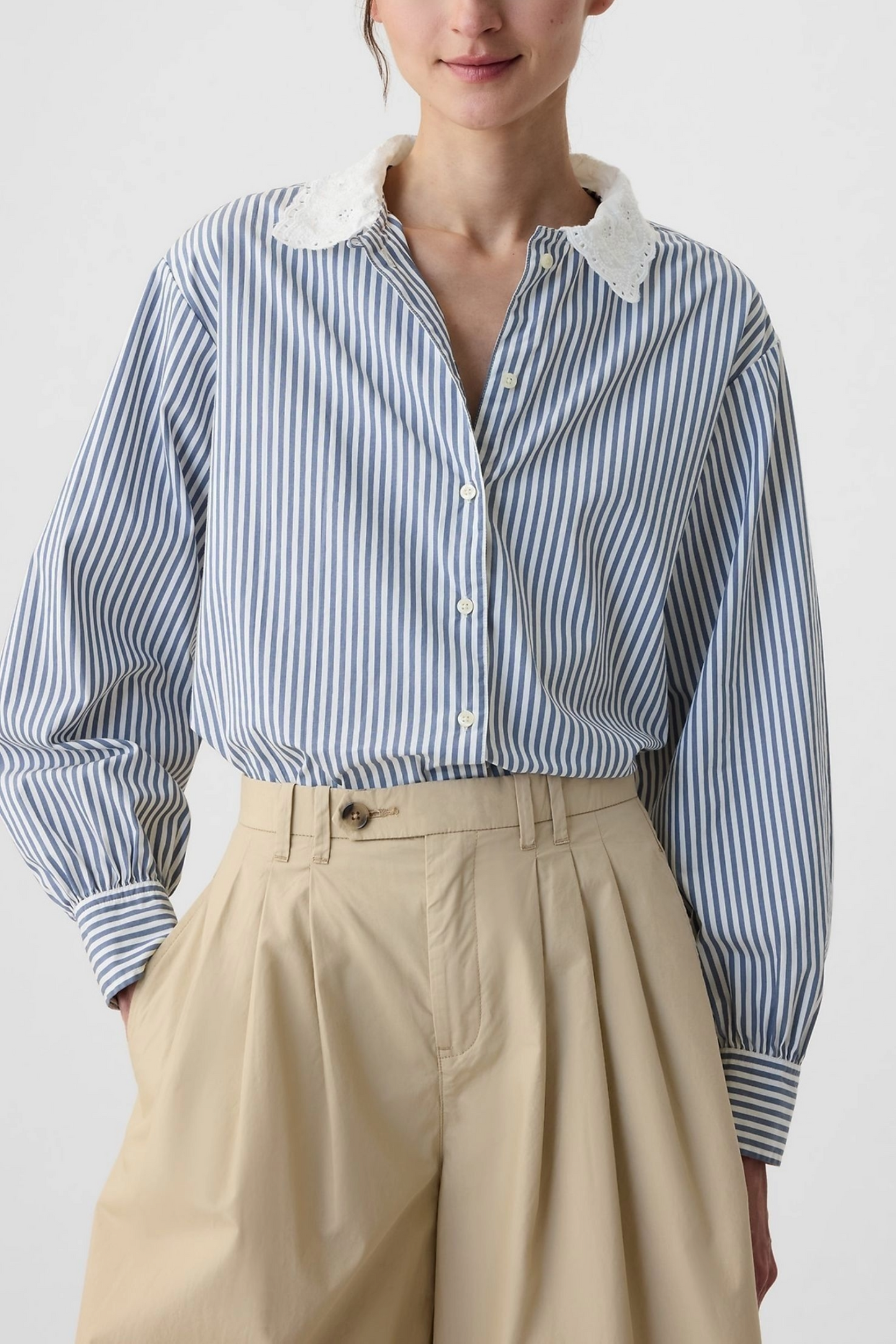 DÔEN Organic Cotton Striped Big Shirt