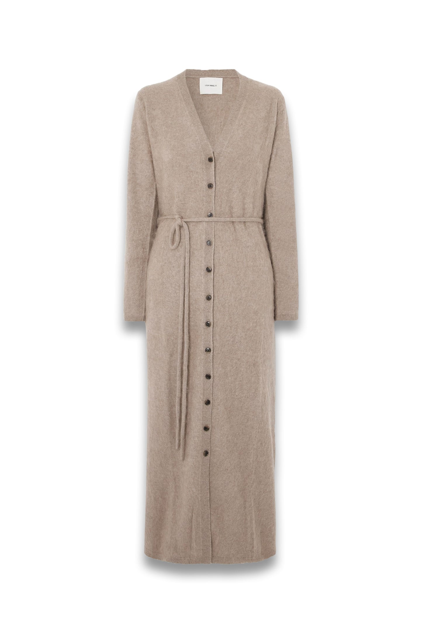 Carlie Belted Brushed Organic Cashmere Cardigan