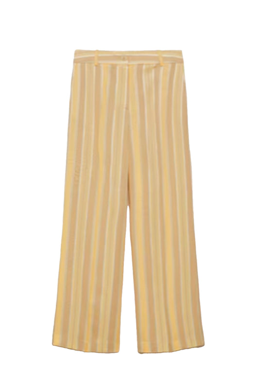 Straight striped trousers