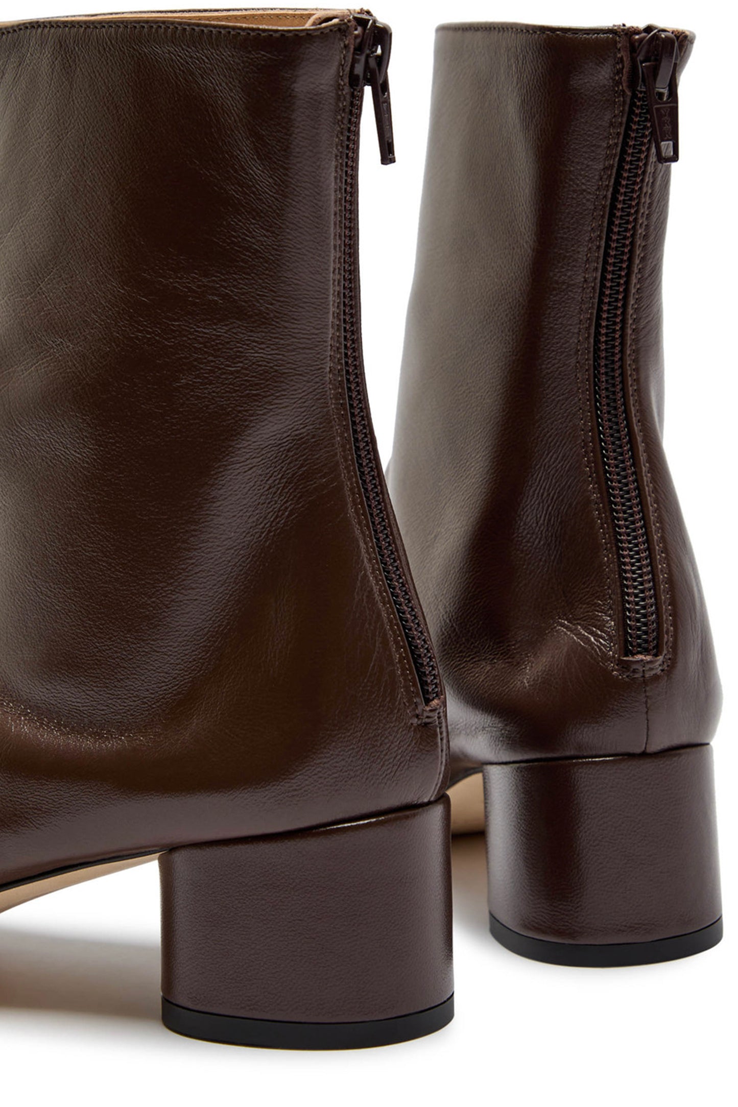 Harlie 45 Glossed Leather Ankle Boots