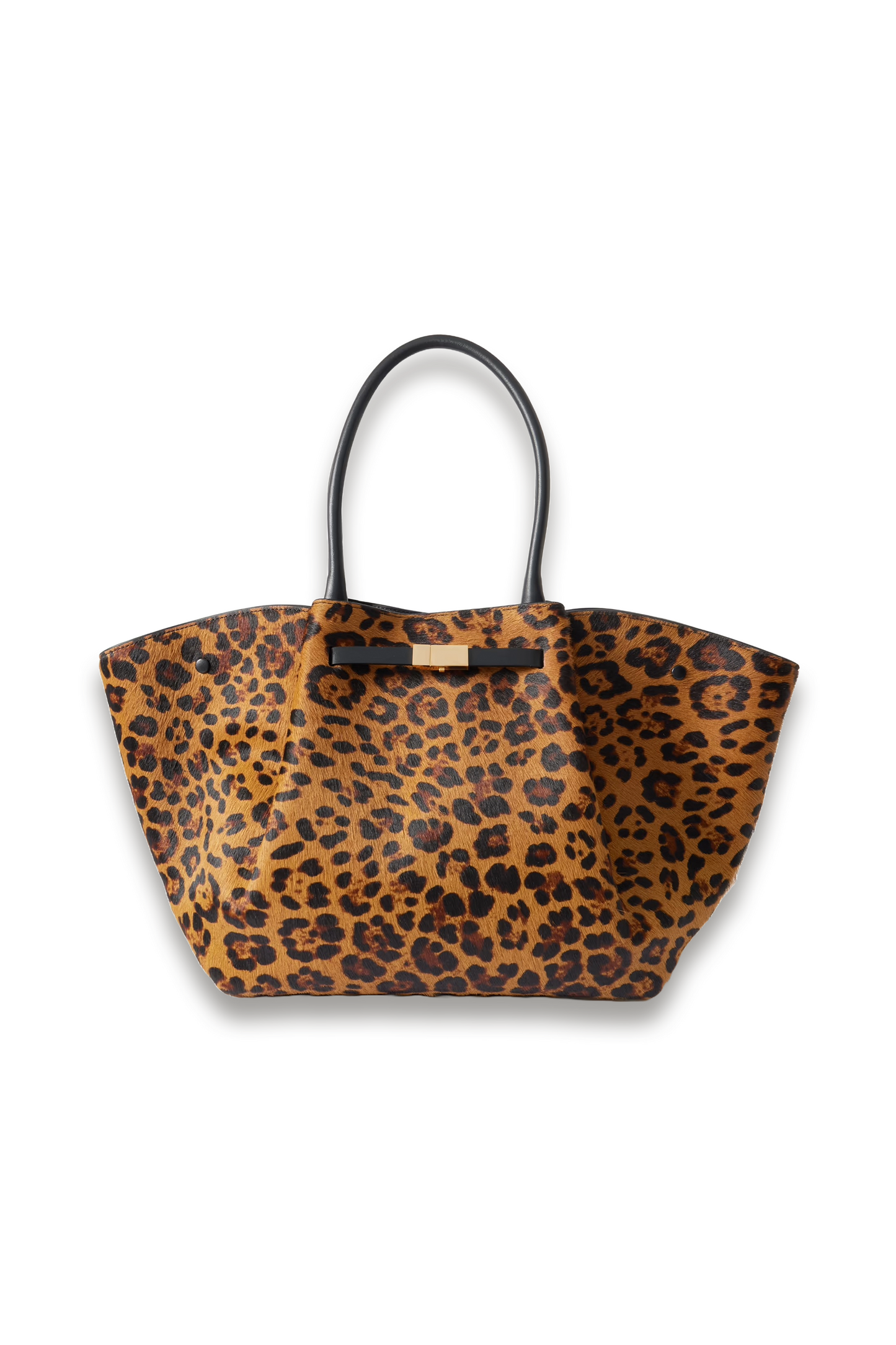 New York Large Leopard Print Suede Tote