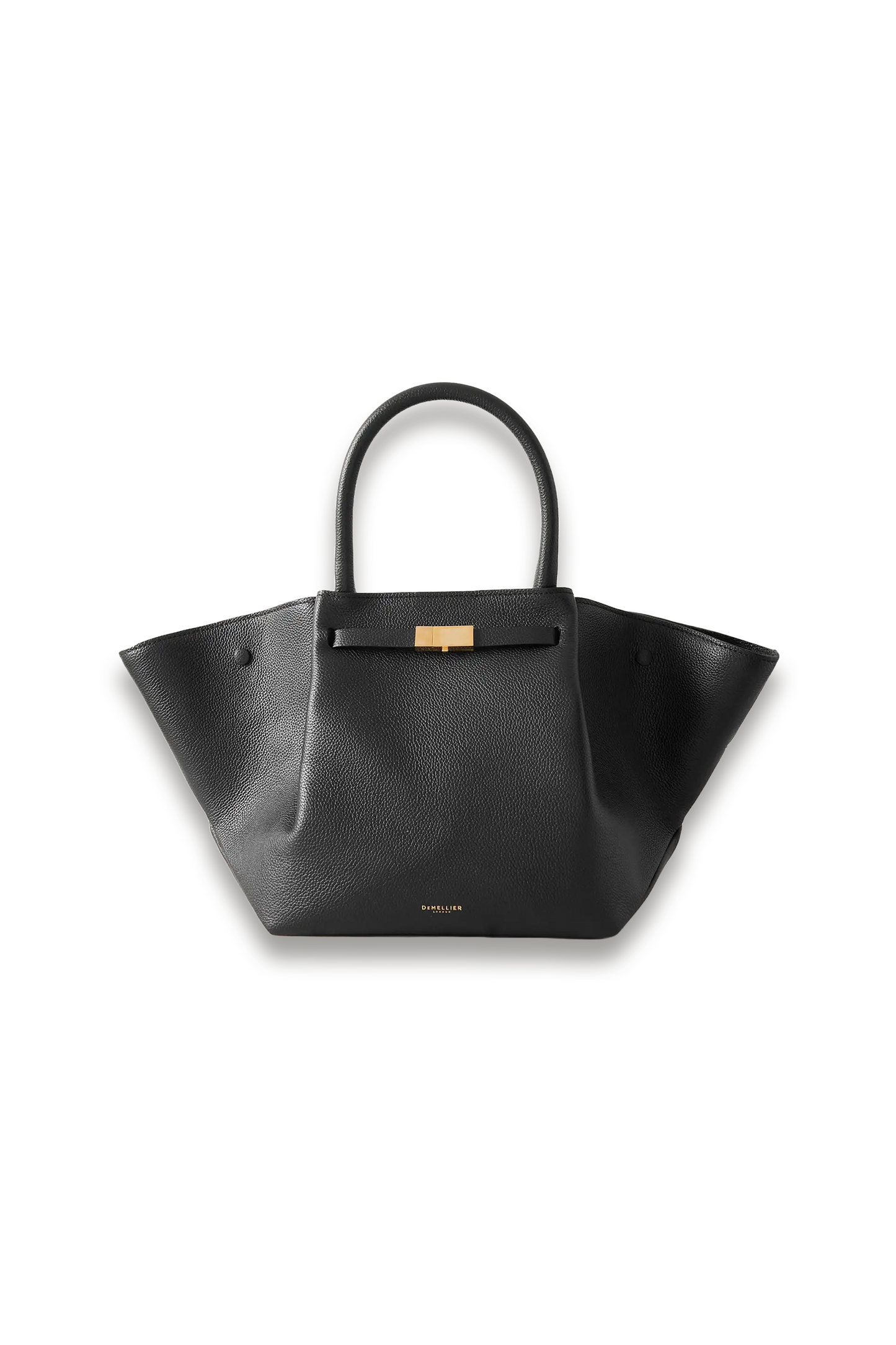New York Midi Textured-Leather Tote