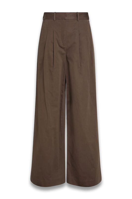 Juliana Cotton and TENCEL™-Blend Twill Wide-Leg Pants