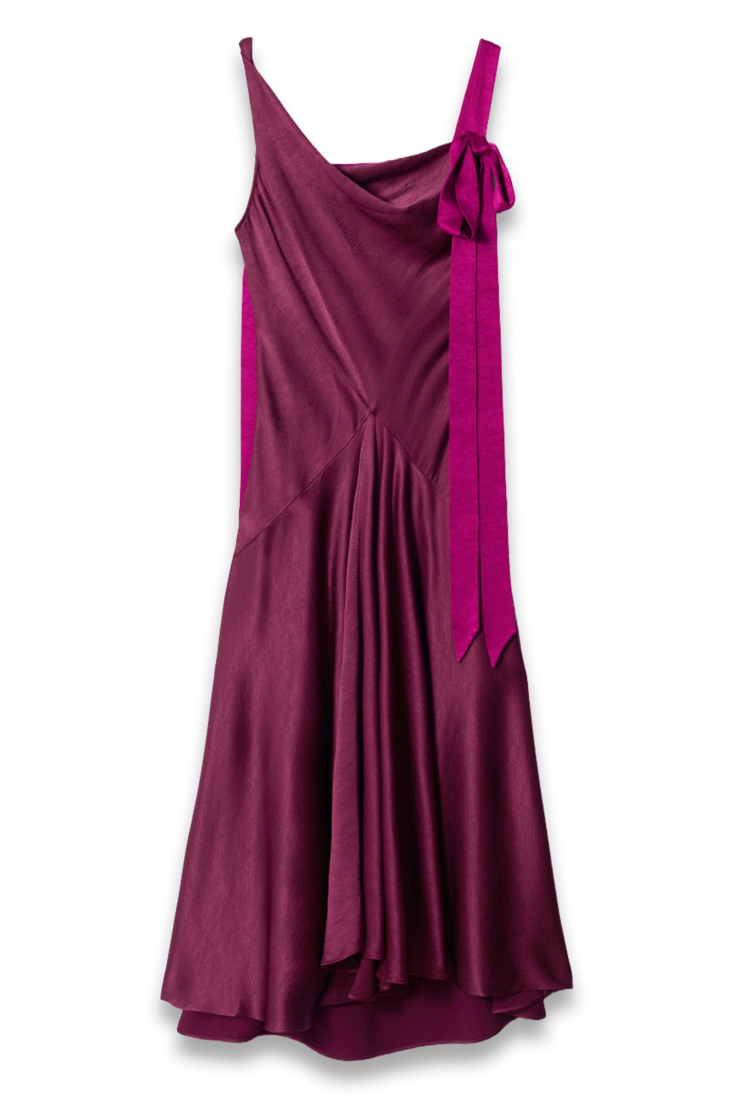 Ribbon-Detail Slip Maxi Dress