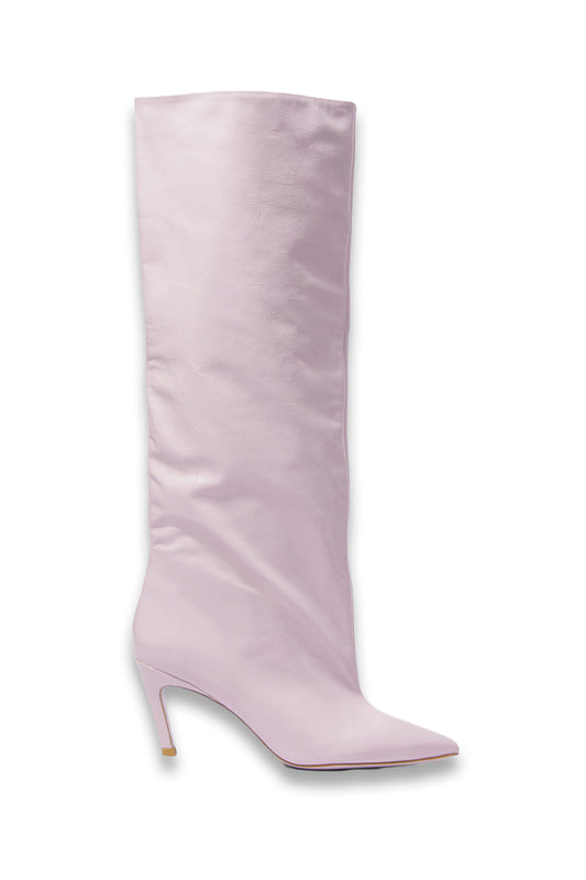 Patent-Leather Knee Boots