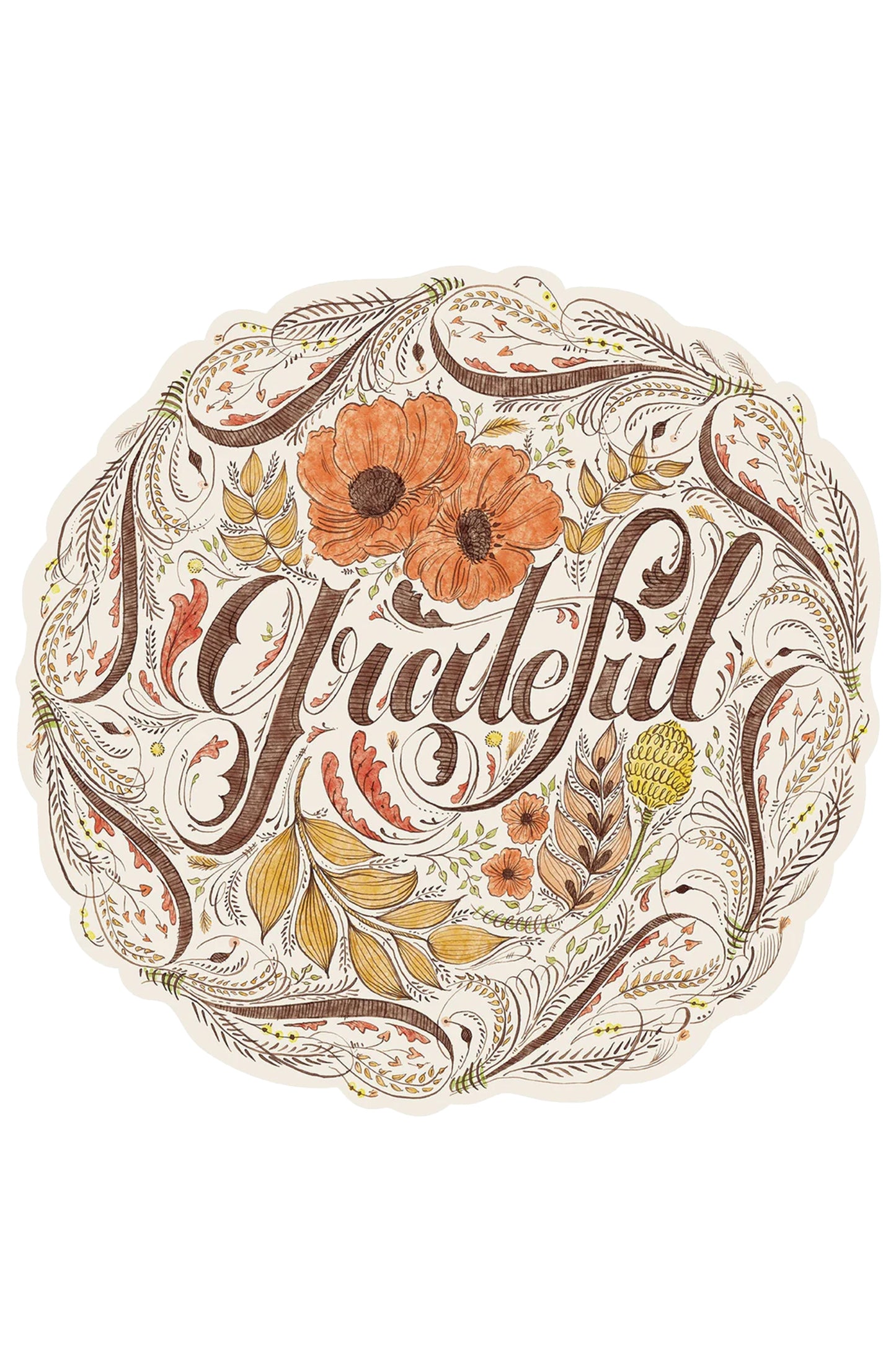 Die-cut Grateful Placemat