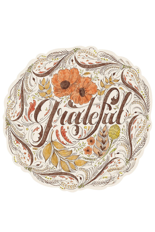 Die-cut Grateful Placemat