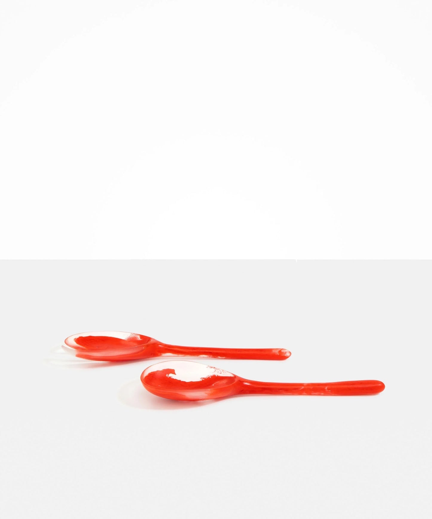Short Stone Marbled-resin Salad Servers