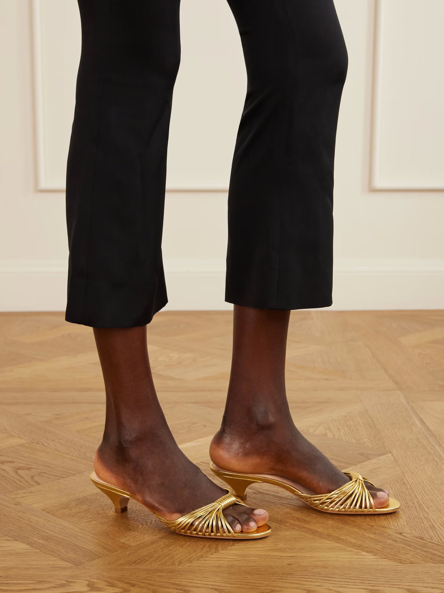 Dixie 40 Metallic Leather Mules