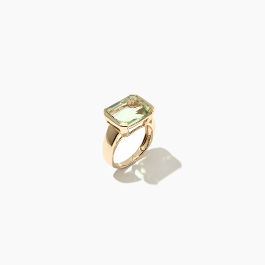 Mint Quartz Domino Ring