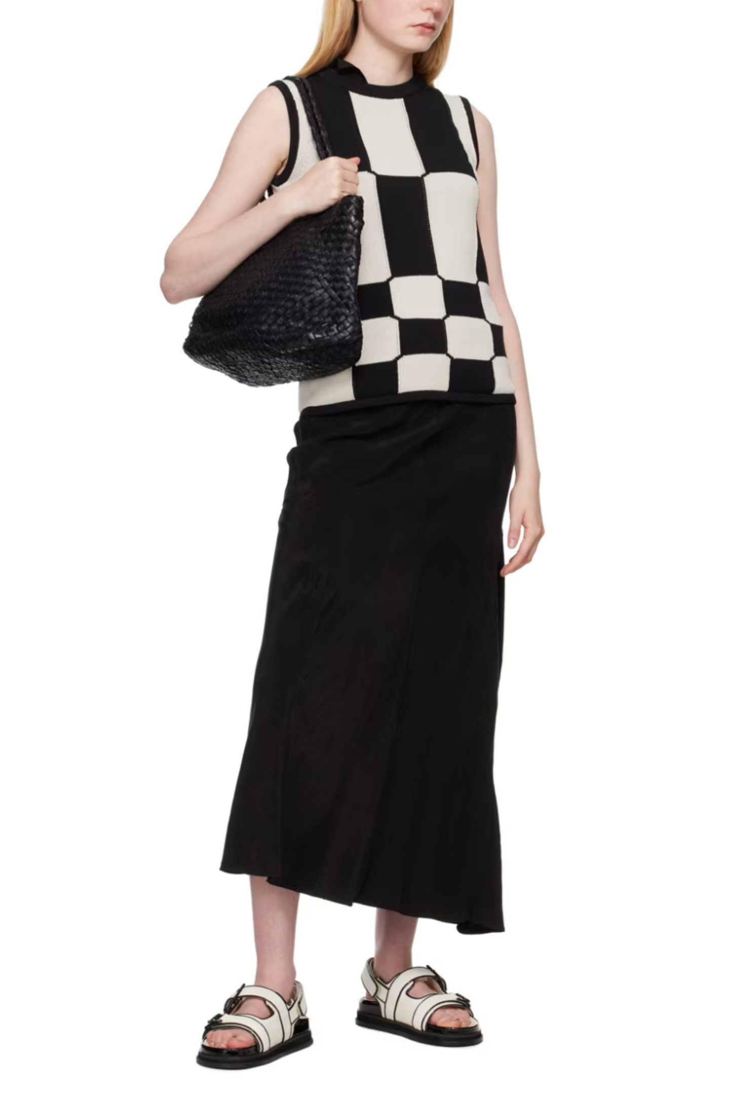 Black Vintage Mesh Tote