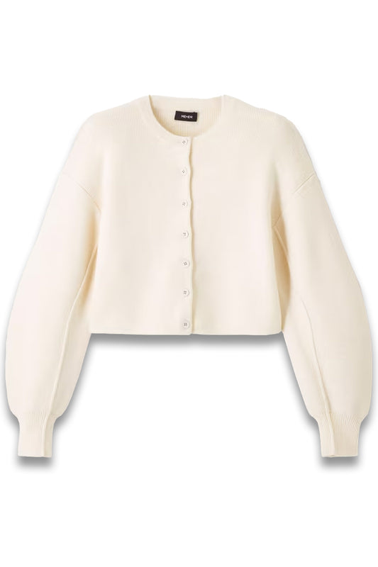 Dramatic Sleeve Crop Knit Jacket