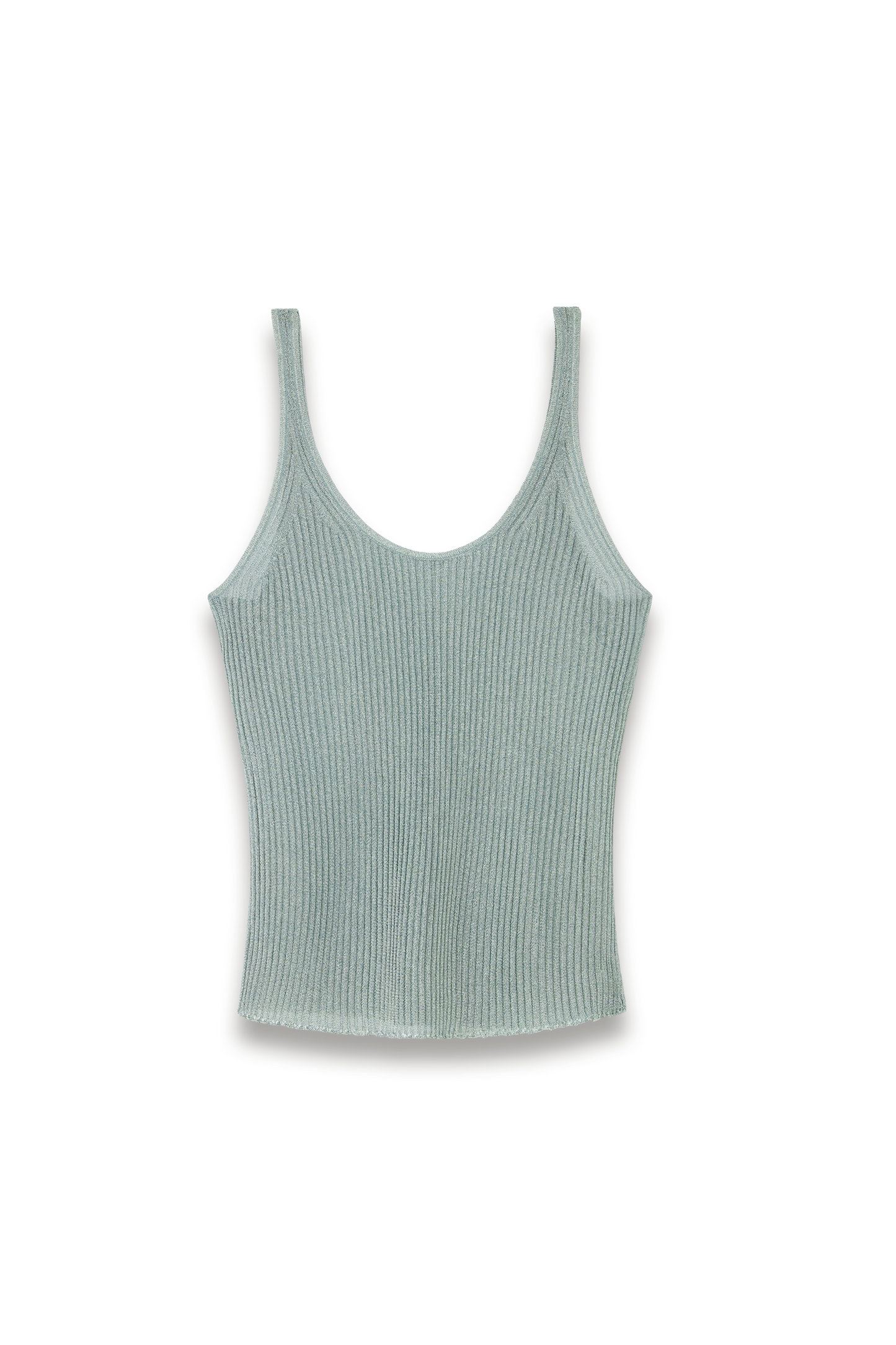 Metallic Rib Knit Vest