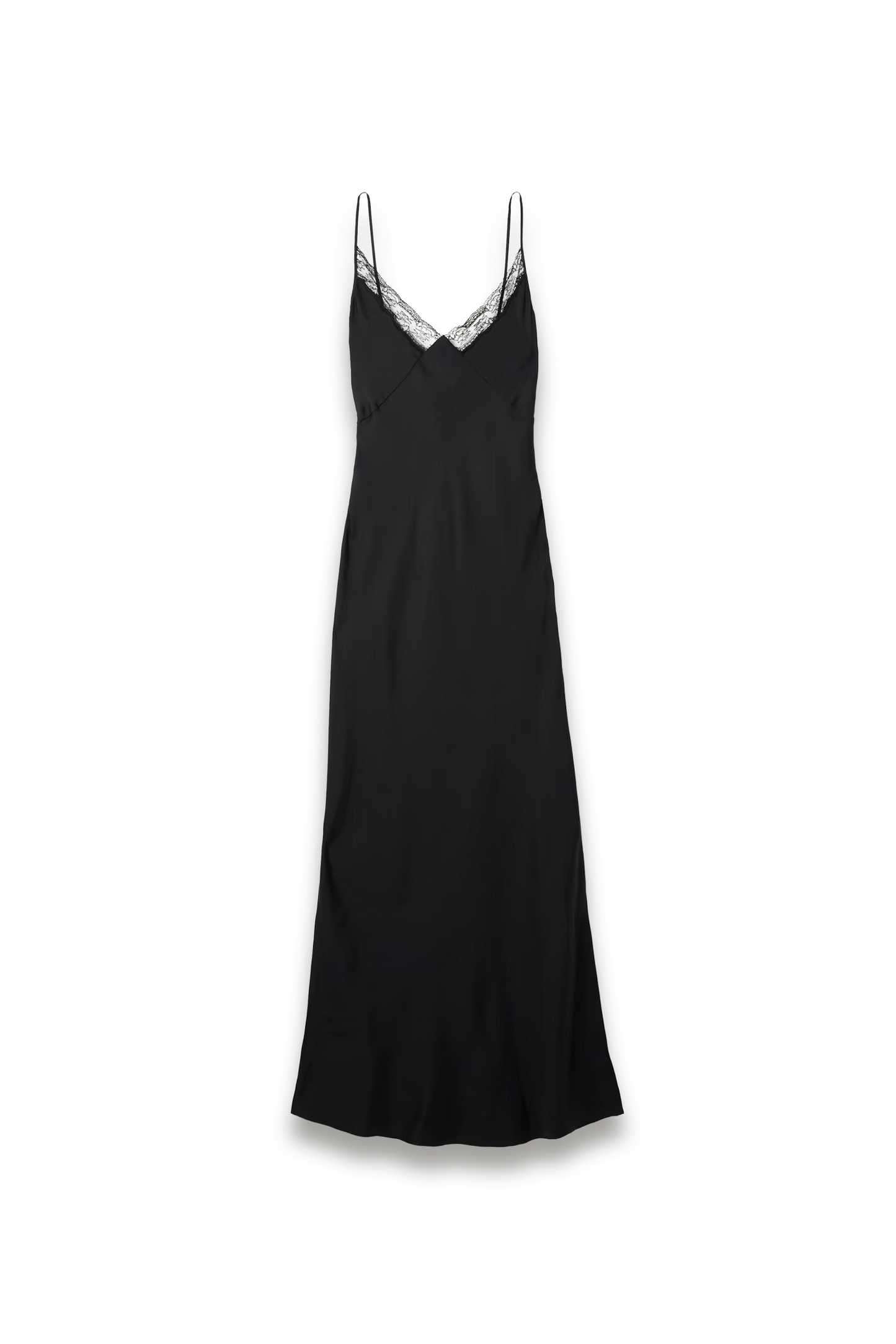Barina Lace-trimmed Silk-twill Midi Dress