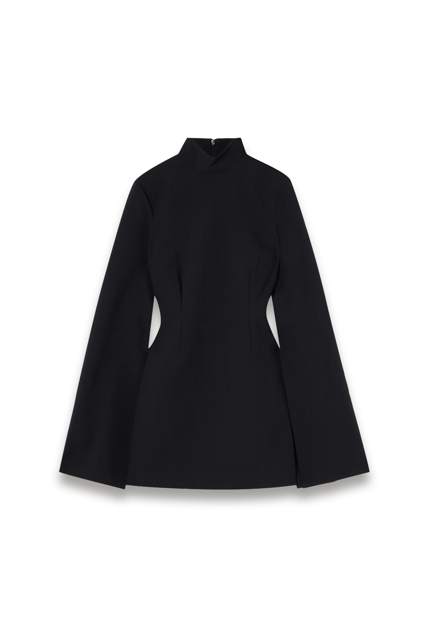 Laurel Crepe Mock-neck Mini Dress