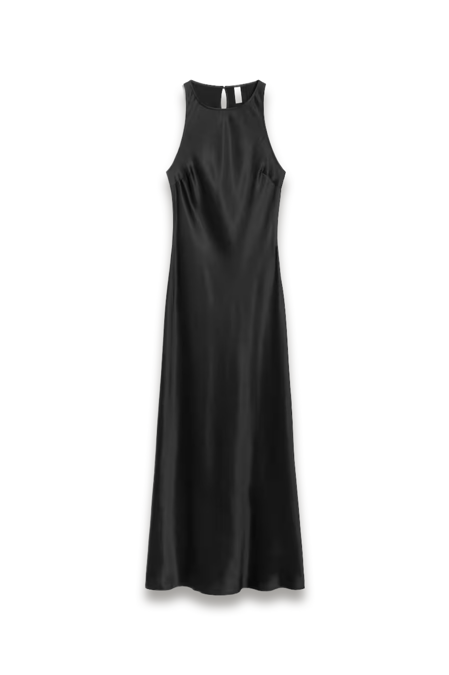 Sleeveless Satin Midi Dress