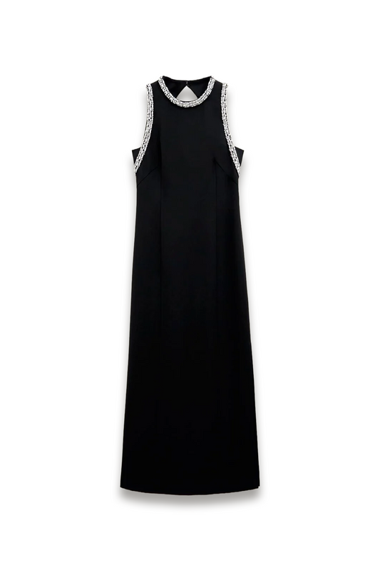 Angelina Trimmed Column Maxi Dress