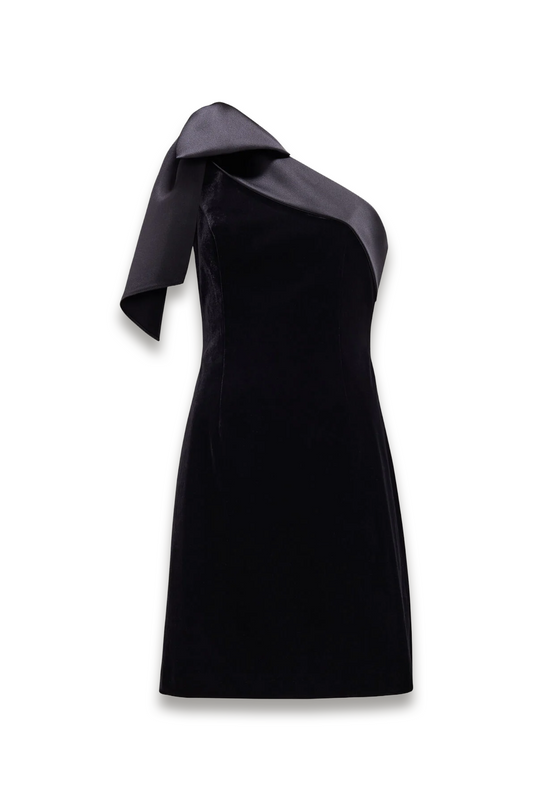 Sofia Black Velvet Mini Dress