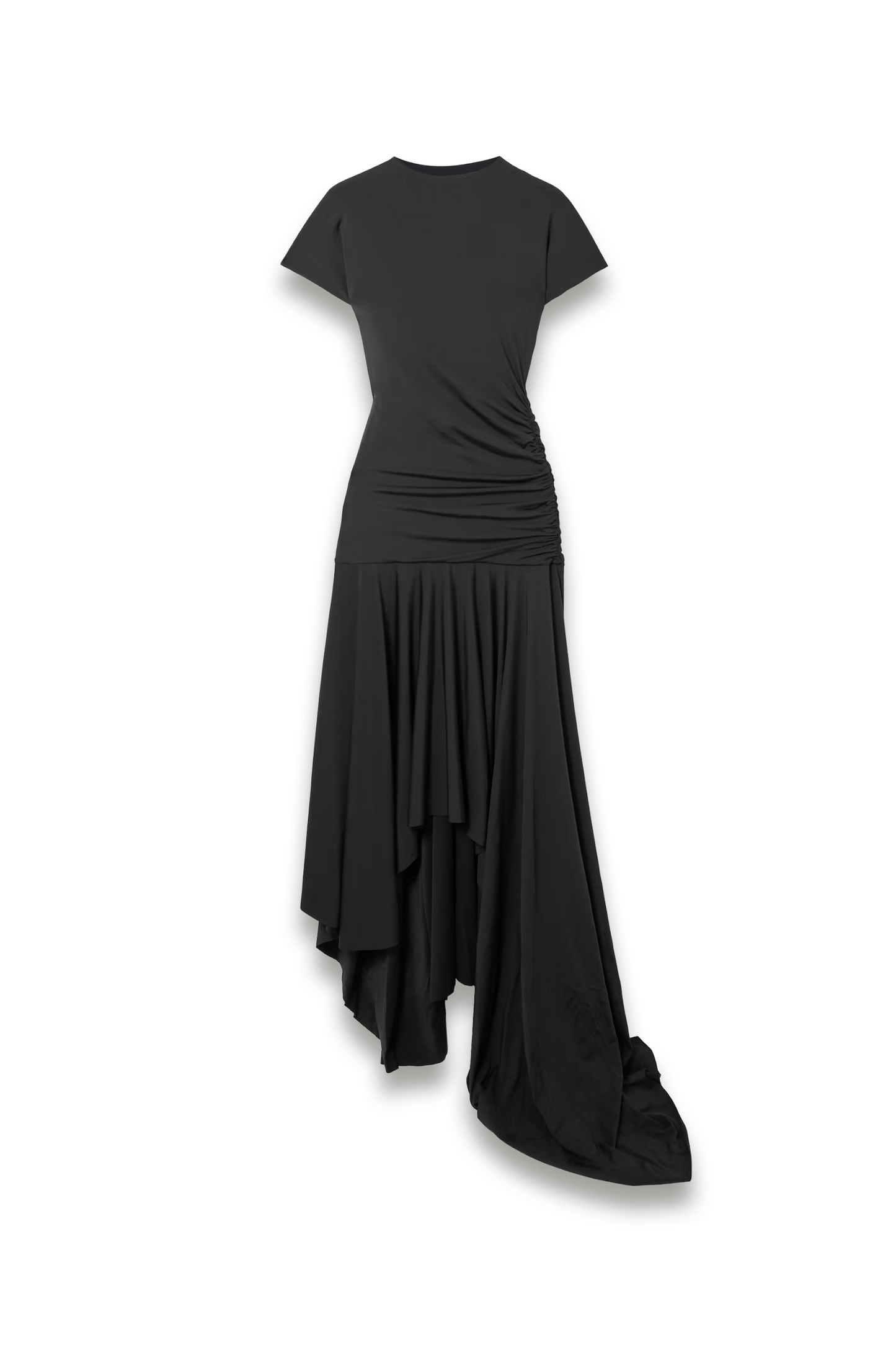 Cardozo Ruched Asymmetric Stretch-jersey Dress