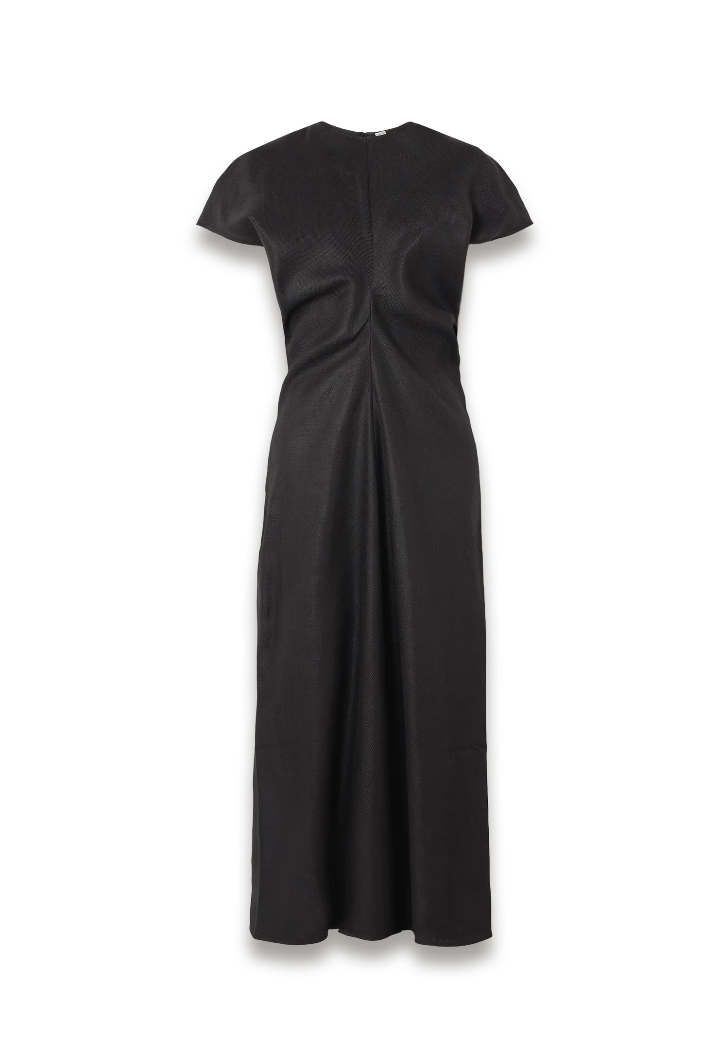 Gathered Woven Midi Dress