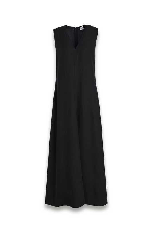 Lyocell and Linen-blend Midi Dress