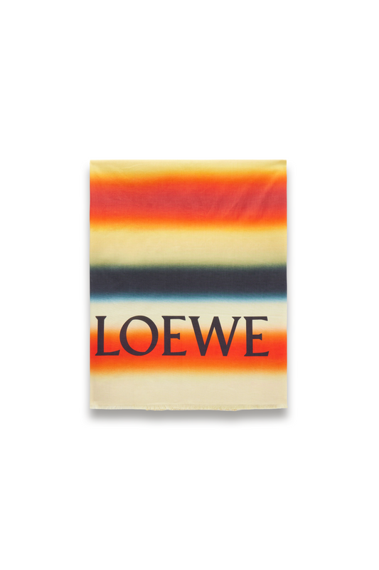 + Paula's Ibiza Fringed Striped Cotton-voile Scarf