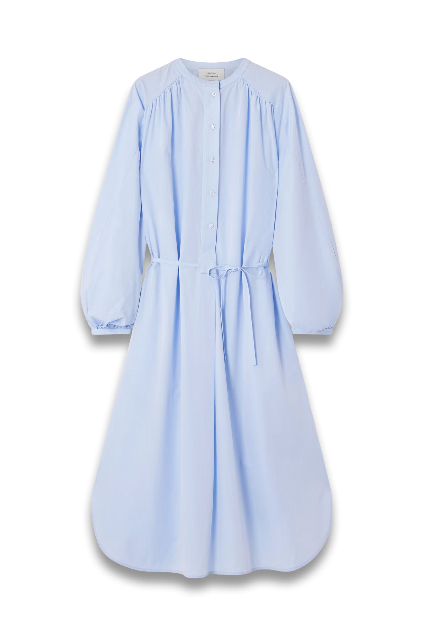 Vitti Oversized Belted Cotton-poplin Midi Dress