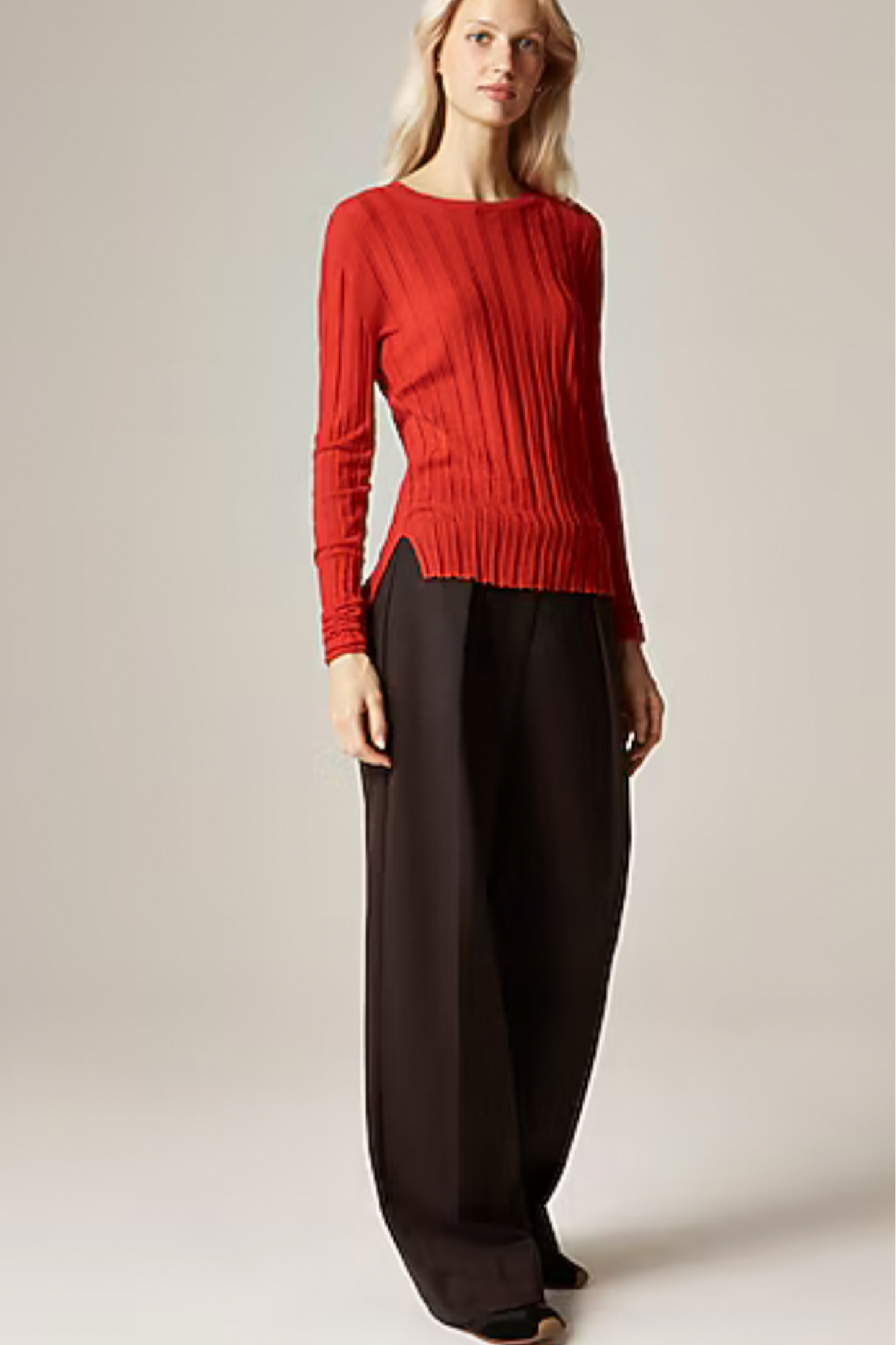 Alex Eagle X J.Crew Ribbed Long-sleeve T-shirt in Merino Wool