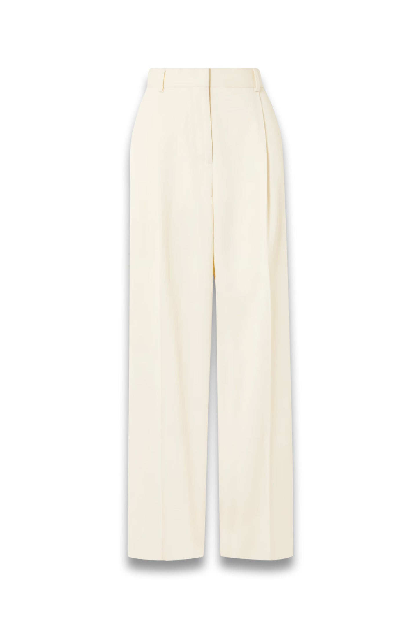 Pleated Twill wide-leg Pants