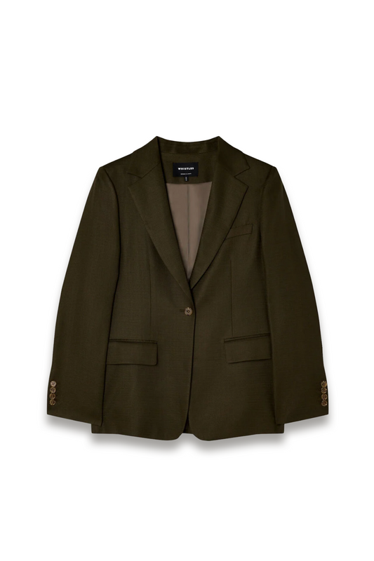 Khaki Relaxed Hopsack Blazer