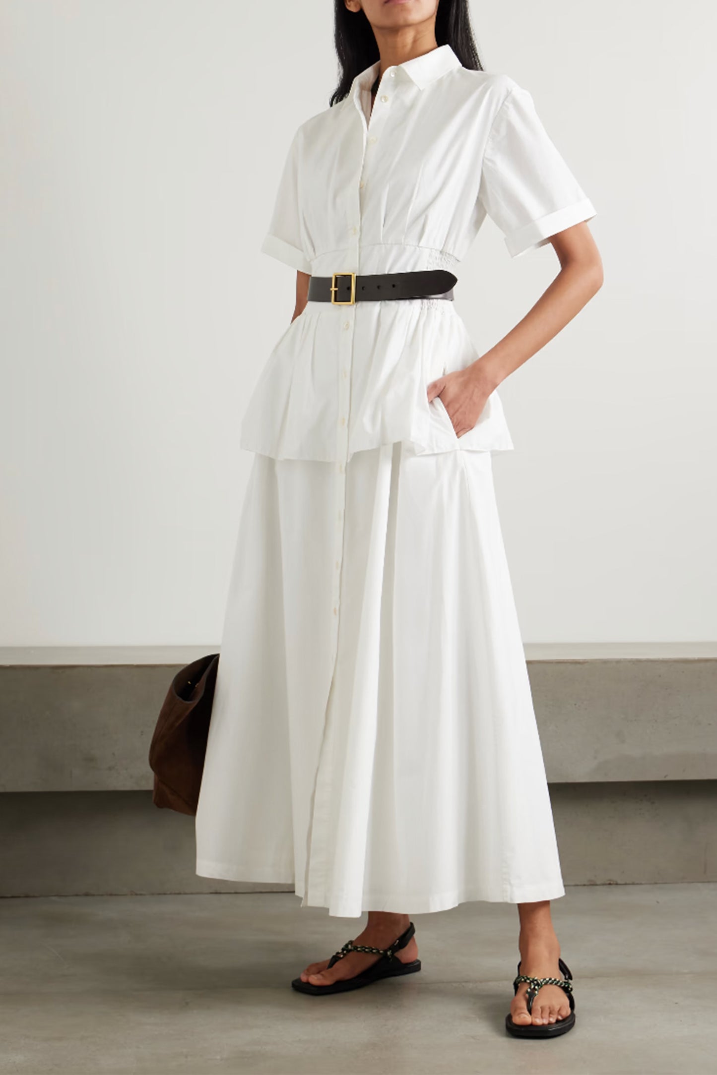 Boogie Woogie Bugle Boy Cotton-poplin Maxi Shirt Dress