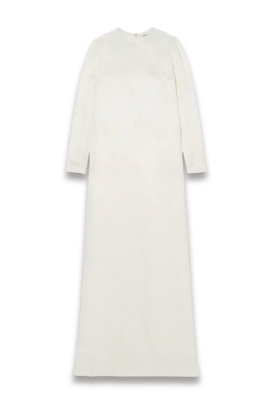 Frayed Jacquard Maxi Dress