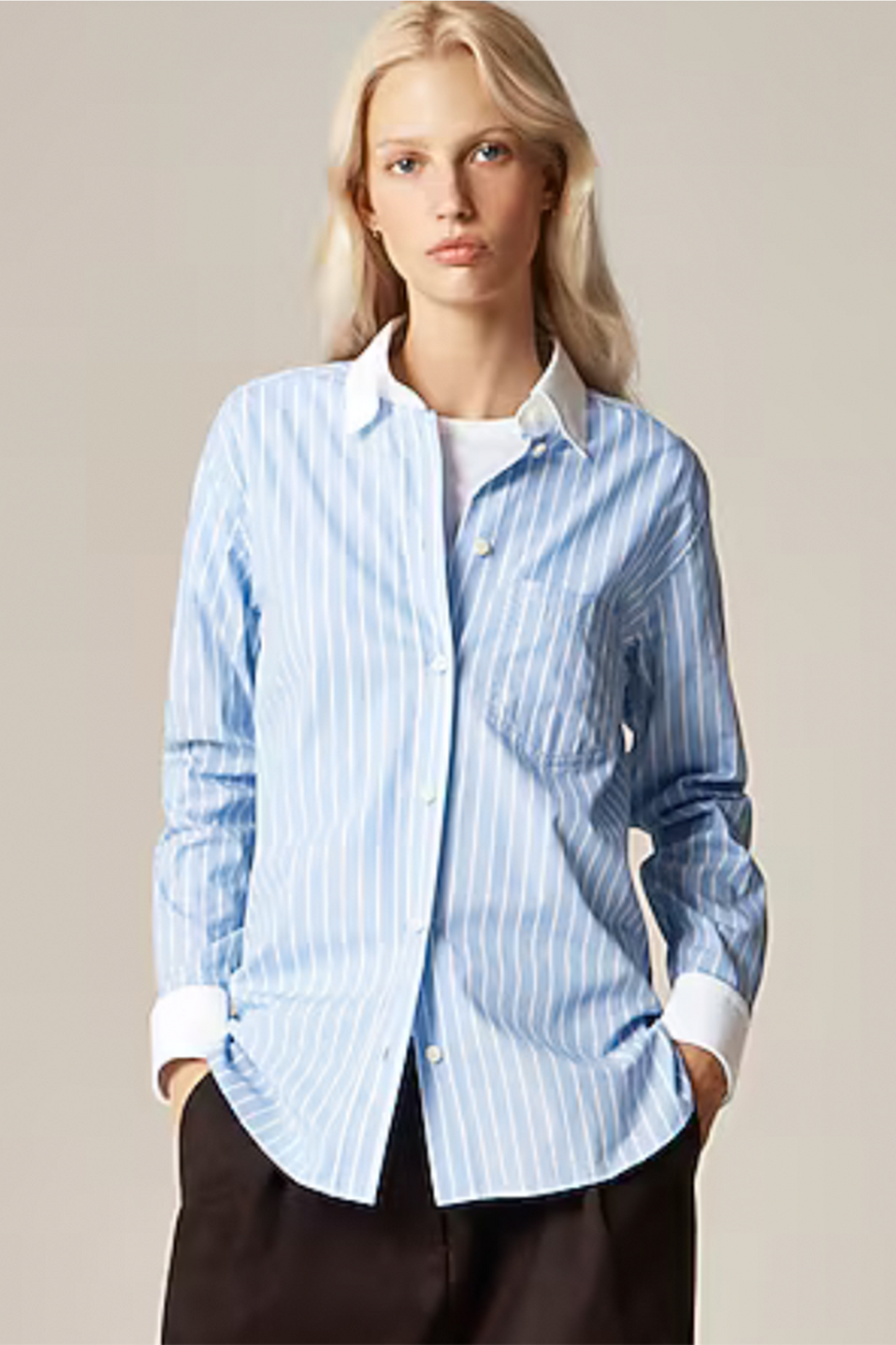 Alex Eagle X J.Crew Button-up Shirt in Pinstripe