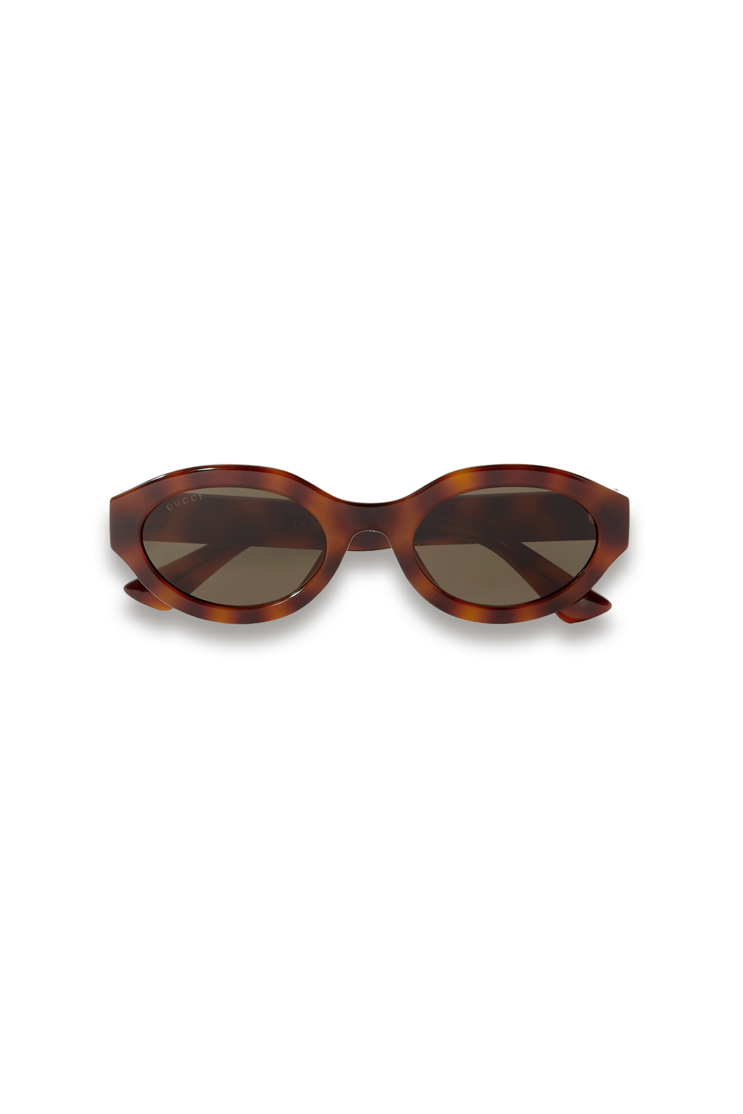 Oval-frame Tortoiseshell Acetate Sunglasses