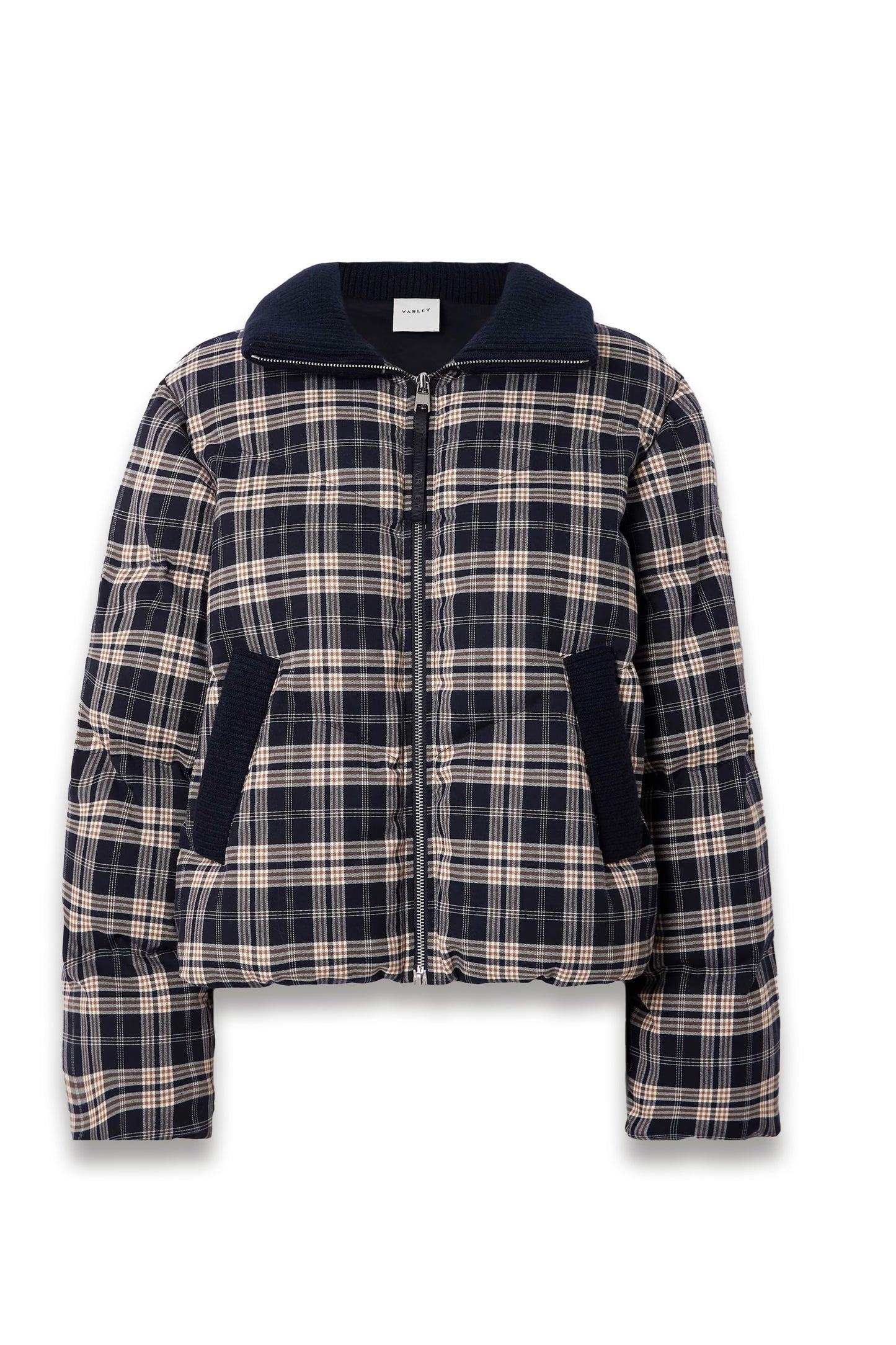 Bryony Ribbed Knit-trimmed Quilted Checked Ski Jacket