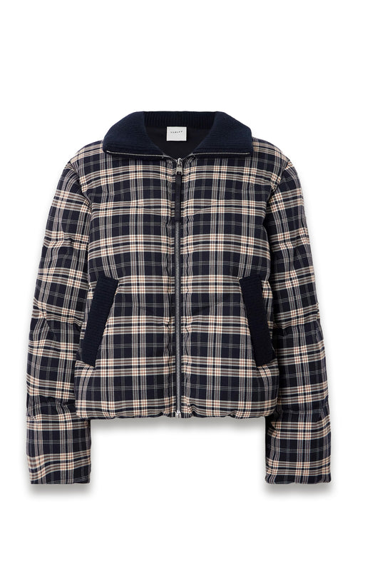 Bryony Ribbed Knit-trimmed Quilted Checked Ski Jacket