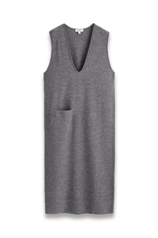 Boiled-Wool Midi Dress