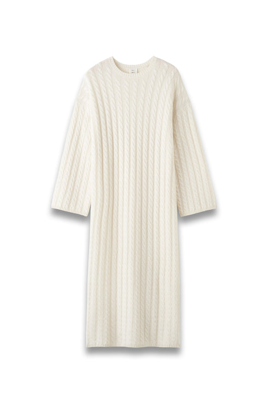 Noma Cable-knit Dress in Cream