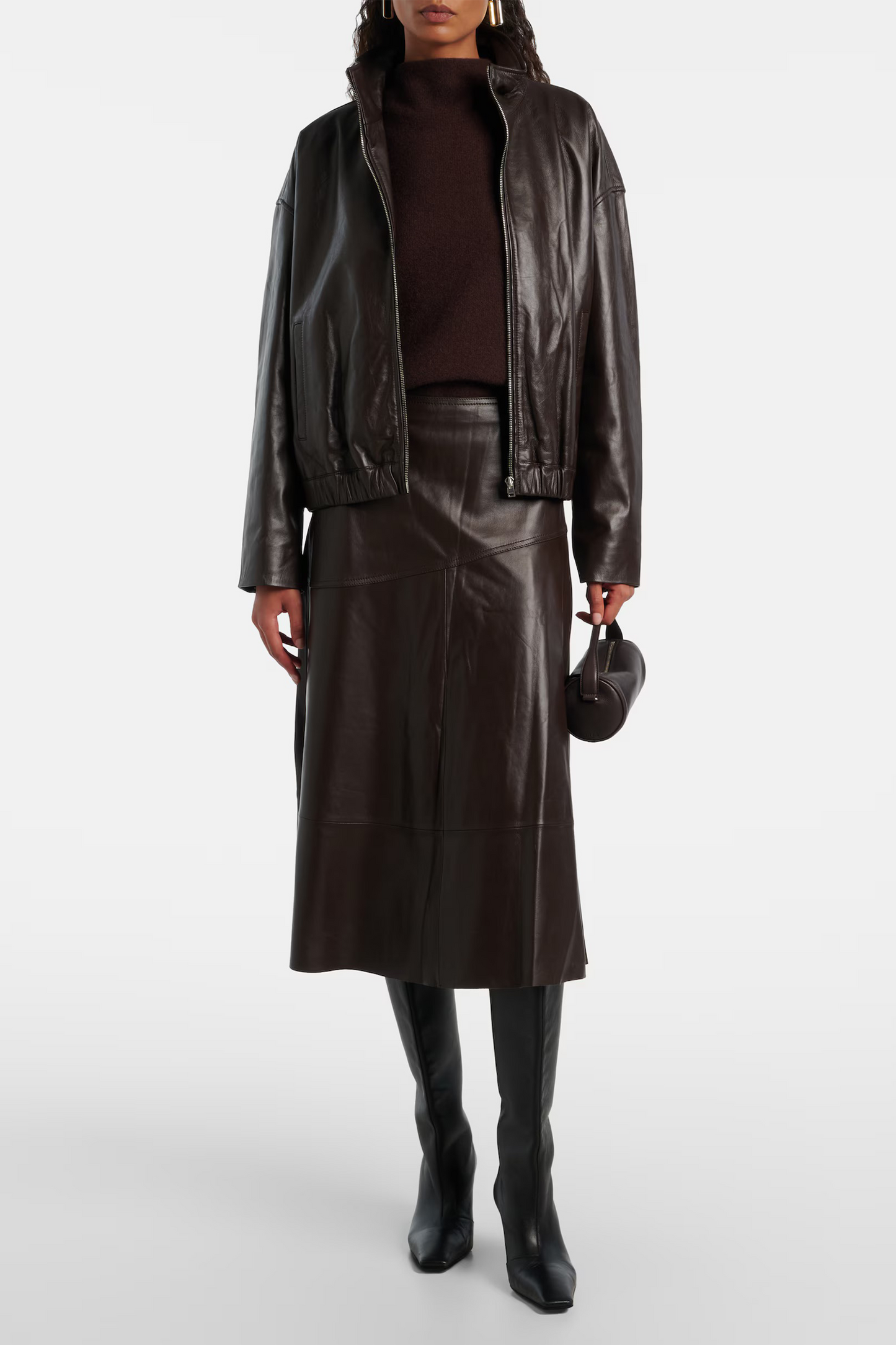 Leather Midi Skirt