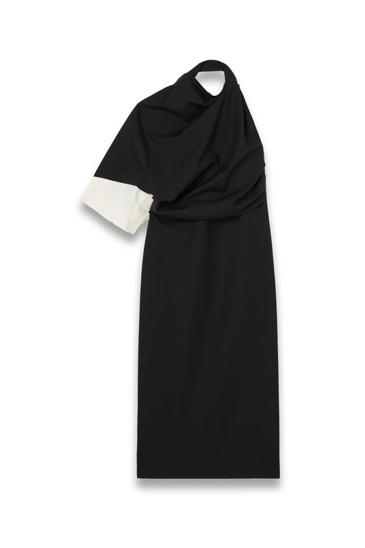 Draped Open-back Dress
