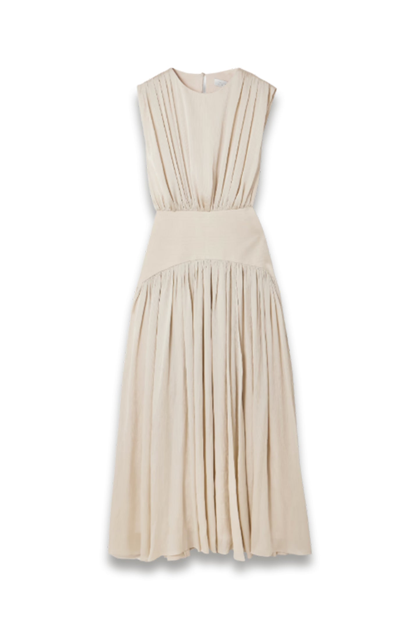 Suri Gathered Plissé-satin Gown