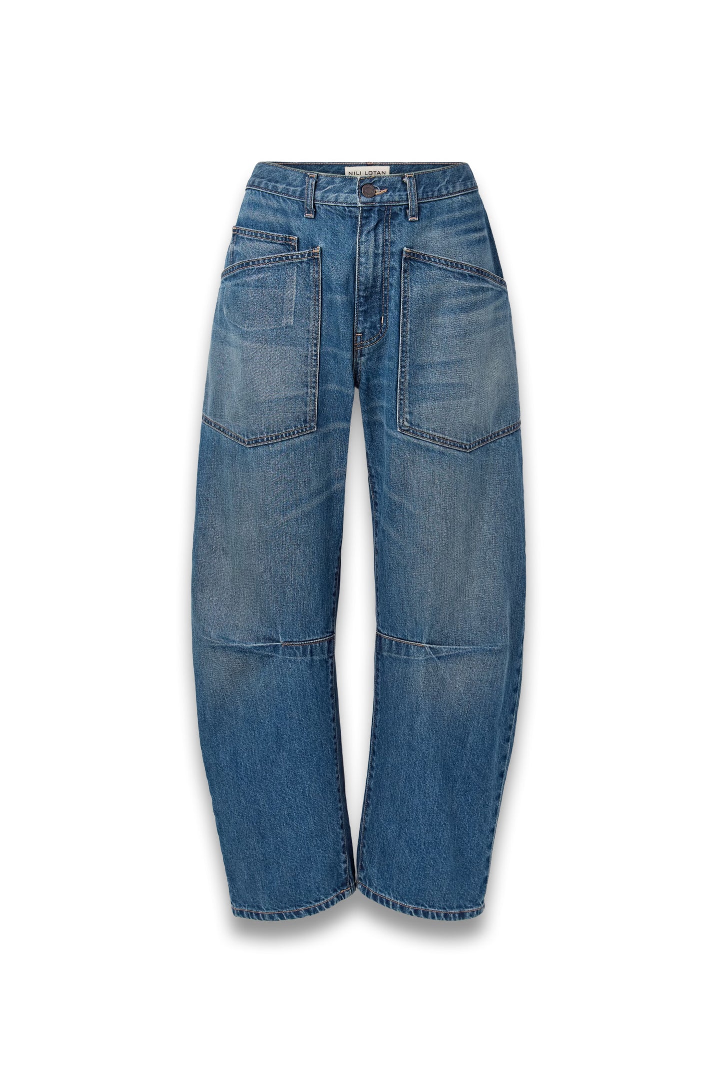 Shon High-rise Barrel-leg Jeans