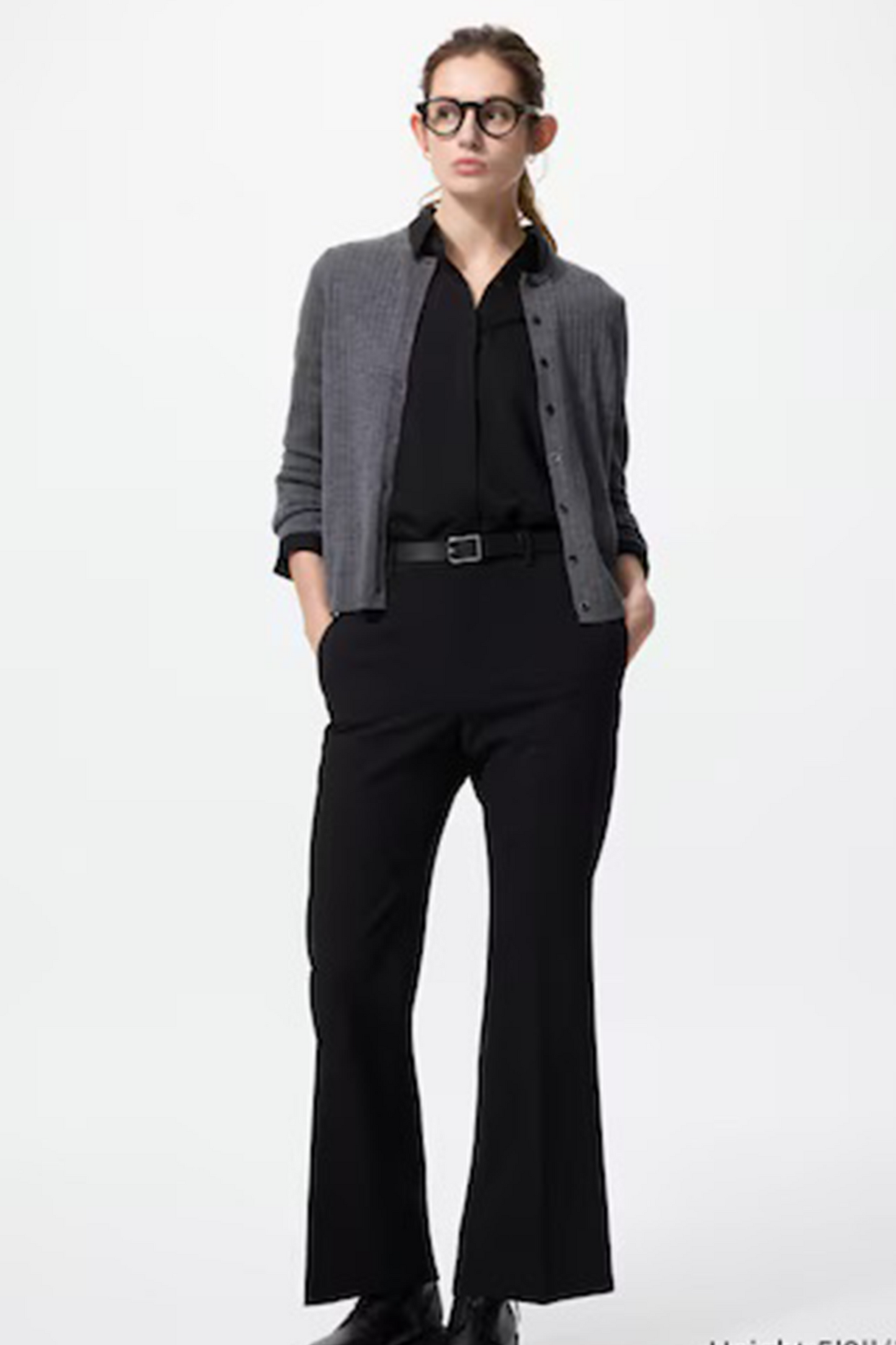 100% Merino Ribbed Crew Neck Short Cardigan