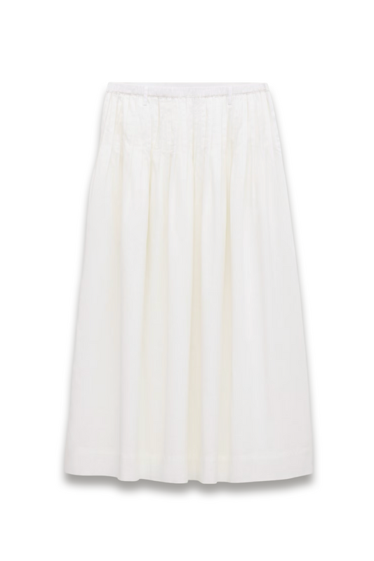 Maddie Pleated Cotton Voile Midi Skirt
