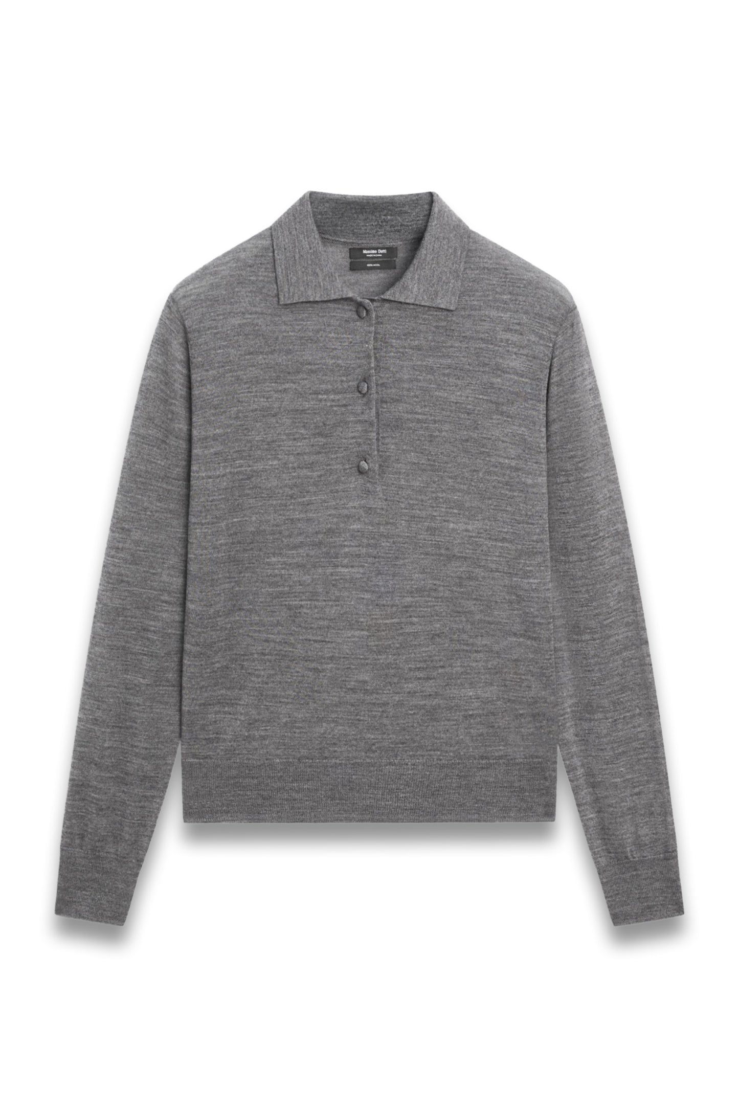 Wool Knit Polo Sweater